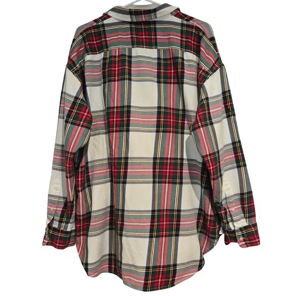 Lauren Ralph Lauren XL Rhinestone Embellished Bullion Plaid Cotton Twill Shirt - Picture 4 of 10